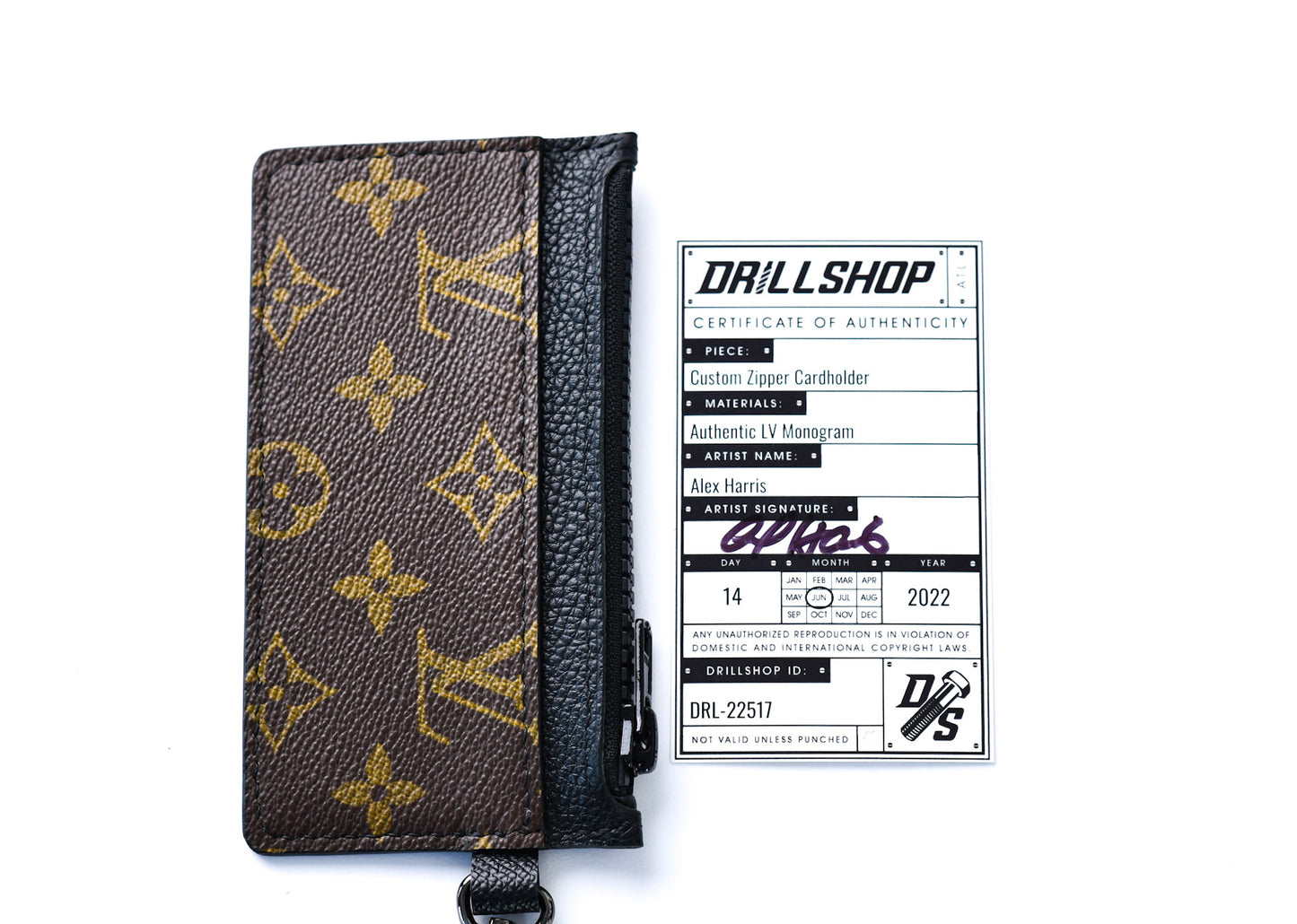 LV Monogram Zipper Cardholder